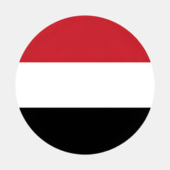 Obraz premium Proudly display the Yemeni flag emblem representing national pride and heritage with vibrant colors.