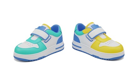 Colorful Kids Sneakers - A Fun and Functional Footwear Choice.
