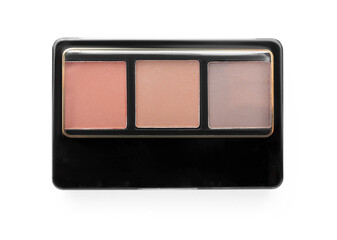 One beautiful eyebrow palette isolated on white, top view