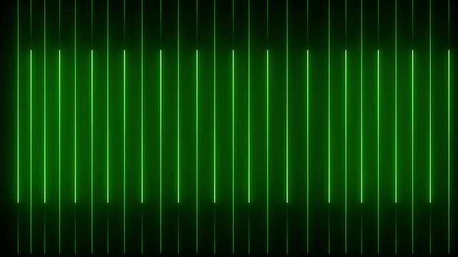 N eon glowing Vertical new line animation. On dark icon. glowing neon blue lines moving on seamless loop on black background.