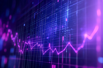 Dynamic chart displays a rising data trend with vibrant colors, illustrating recent financial activity and market performance