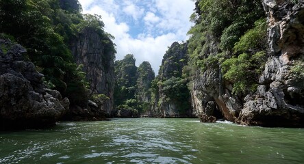 Explore phang nga bay thailand scenic landscapes limestone cliffs and emerald green waters travel destination