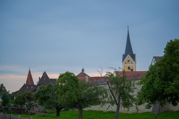 Ringmauerweg, medieval Defensive Wall around the town Berching, Bavaria