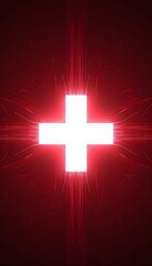 Obraz premium Switzerland national flag with white cross 