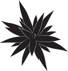 vector black and white flower