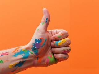 Thumbs up support symbol