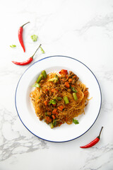 Glass noodles with meat and vegetables