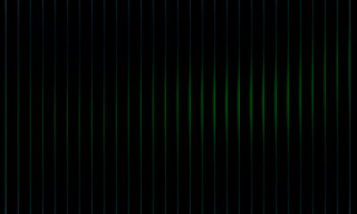 Obraz premium Vibrant Green Glow Waves: An Abstract Digital Artwork Featuring Symmetrical Vertical Light Patterns in Luminous Green Against a Deep Black Background, Evoking a Sense of Energy, Rhythm, and Motion – A