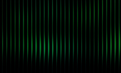 Vibrant Green Glow Waves: An Abstract Digital Artwork Featuring Symmetrical Vertical Light Patterns in Luminous Green Against a Deep Black Background, Evoking a Sense of Energy, Rhythm, and Motion – A