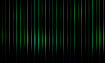 Vibrant Green Glow Waves: An Abstract Digital Artwork Featuring Symmetrical Vertical Light Patterns in Luminous Green Against a Deep Black Background, Evoking a Sense of Energy, Rhythm, and Motion &ndash; A