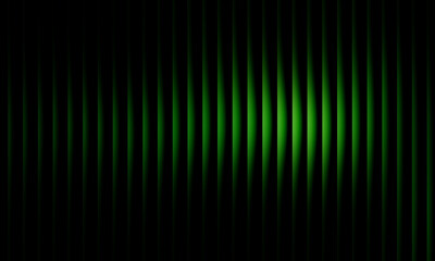 Vibrant Green Glow Waves: An Abstract Digital Artwork Featuring Symmetrical Vertical Light Patterns in Luminous Green Against a Deep Black Background, Evoking a Sense of Energy, Rhythm, and Motion – A