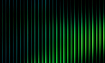 Vibrant Green Glow Waves: An Abstract Digital Artwork Featuring Symmetrical Vertical Light Patterns in Luminous Green Against a Deep Black Background, Evoking a Sense of Energy, Rhythm, and Motion – A