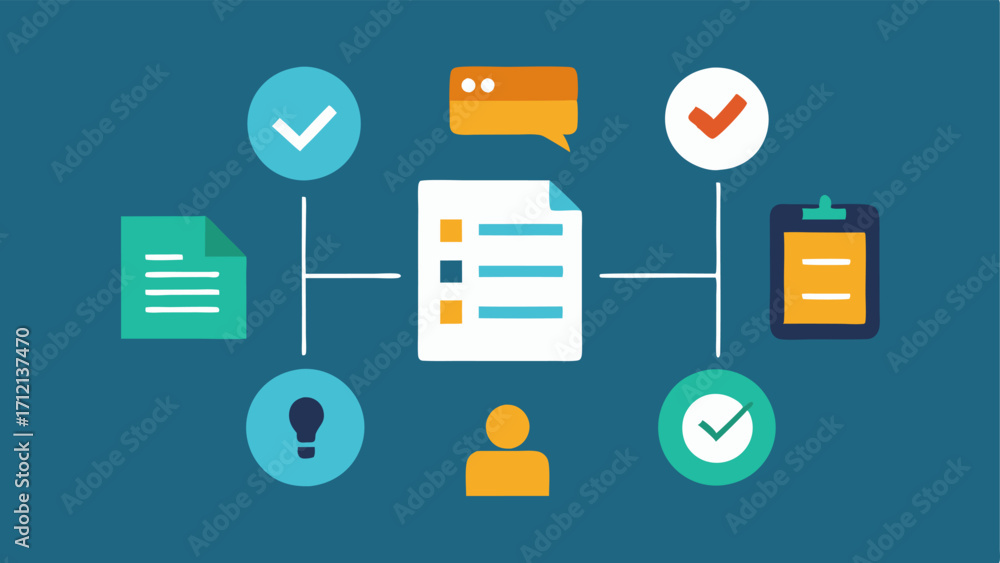Poster items are stylized with checkboxes and icons for easy tracking.