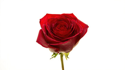 Naklejka premium thorn. A single red rose in full bloom stands isolated with dramatic lighting. gardening catalogs, home-decor guides, designed for home decor and floral