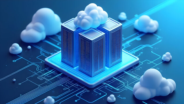 Isometric web data center with cloud technology