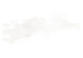 Fluffy Cloud Isolated Element Transparent Background
