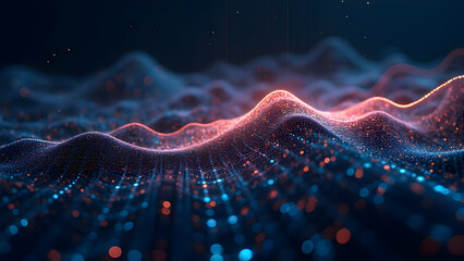 Digital Matrix Environment Flowing Code Streams Radiant