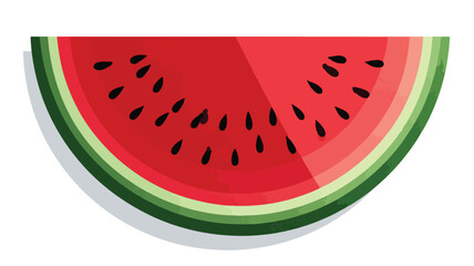 Fresh Watermelon Slice with Seeds Vector Illustration for Graphic Design Projects