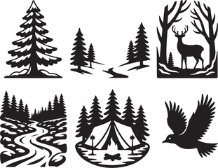 Nature's beauty, wild animals, camping, and forest scenes