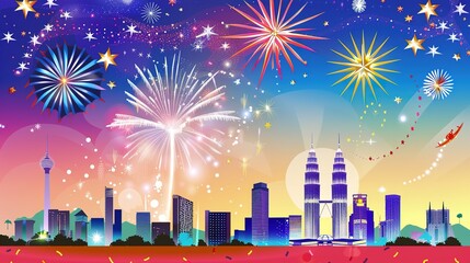 National Day background pictures capture the essence of patriotism and celebration, showcasing vivid red flags waving proudly against clear blue skies, intricate flower arrangements lining city street