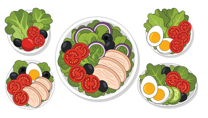 bowl of salad cartoon, salad illustration, healthy food cartoon, vegetable salad drawing, fresh salad bowl, salad clipart, cartoon salad vector, lettuce bowl cartoon, tomato salad illustration