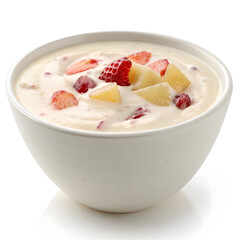 tasty regular yogurt smooth isolated on white back