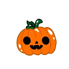 Halloween Pumpkin with Funny Face Expression