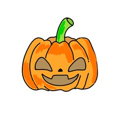 Cute Jack O Lantern Cartoon Illustration