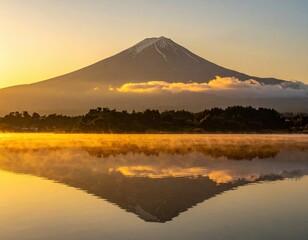 Obraz premium mount fuji at sunset