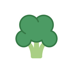 Broccoli icon in color for fresh, healthy, and vegan projects.