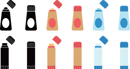 のり　接着剤　アイコン　セット