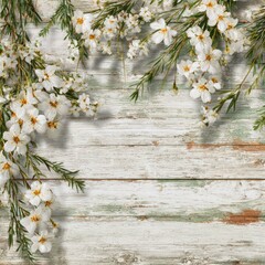 light and airy springtime background in wood texture