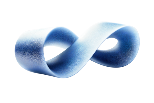 Infinite Blue Loop: A Textured Möbius Strip Concept