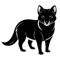 Bush Dog vector clean black silhouette design white background