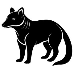 Bush Dog vector clean black silhouette design white background
