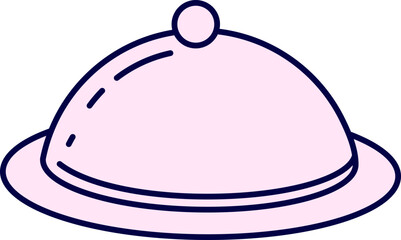 Elegant food dome illustration, perfect for culinary designs and menu enhancements