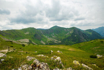 Sedlo Zavory and Liptovske kopy in Tatra mountains in Slovakia