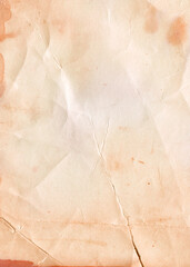 Bloody vintage paper texture. Aged crumpled dirty photo paper.