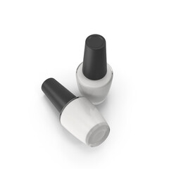 Nail Polish Bottles, Elegant Cosmetic Product Shots, 3d Png, transparent background