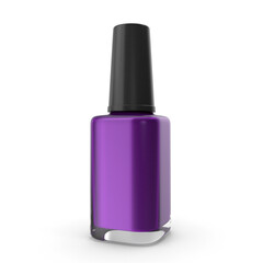 Purple Nail Polish Bottle, Beauty Product, 3d Png, transparent background
