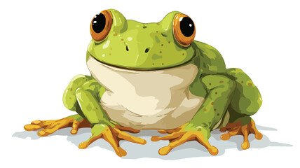 Obraz premium Adorable Frog Cartoon Character for Kids Design Projects and Education Materials