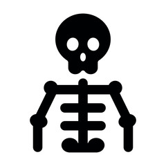 An illustration depicting a black icon of Halloween scary holiday attributes on a white background