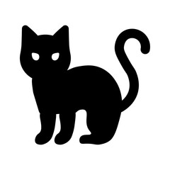 An illustration depicting a black icon of Halloween scary holiday attributes on a white background