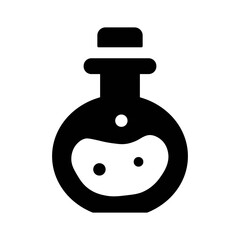 An illustration depicting a black icon of Halloween scary holiday attributes on a white background