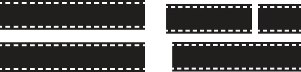 Film strip vector set
