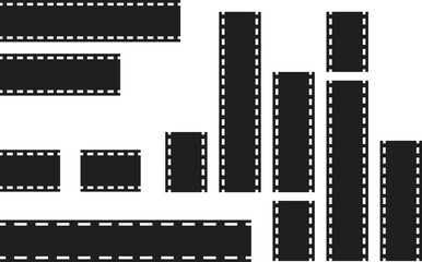 Film strip vector set