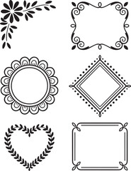 Elegant decorative frames and borders for design