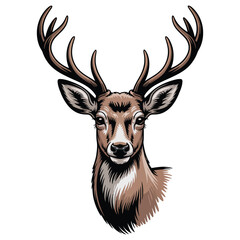 Naklejka premium deer head silhouette
