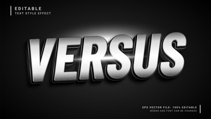 Versus fight 3d editable text effect sport template