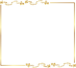 frame with leaves gold border Golden Border Warm Color Frame	

